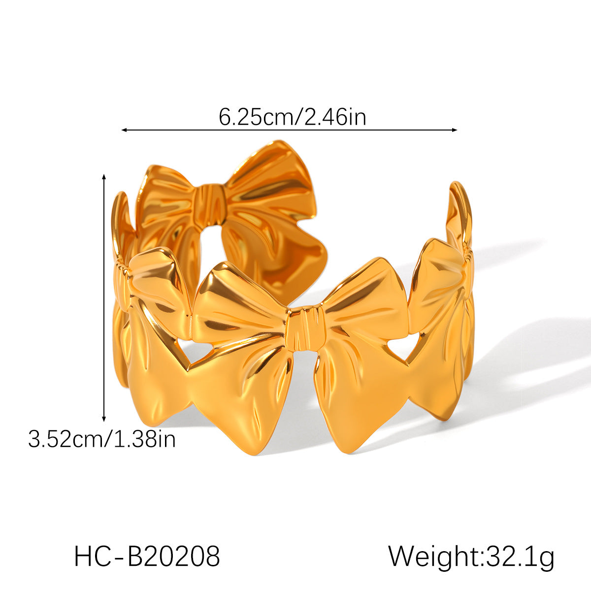 Ins Style Stainless Steel Bracelet 18K Gold-Plated Open Bracelet Titanium Steel Bracelet Female Jewelry
