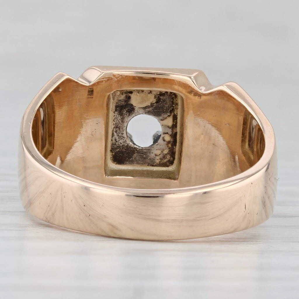 New Masonic Semi Mount Ring 10k Gold Shriners Scottish Rite Size 10.5