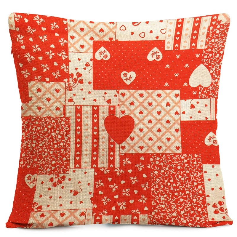 Valentine'S Day Casual Elegant Minimalist Heart Shape Linen Pillow Cases Couch & Sofa Decor