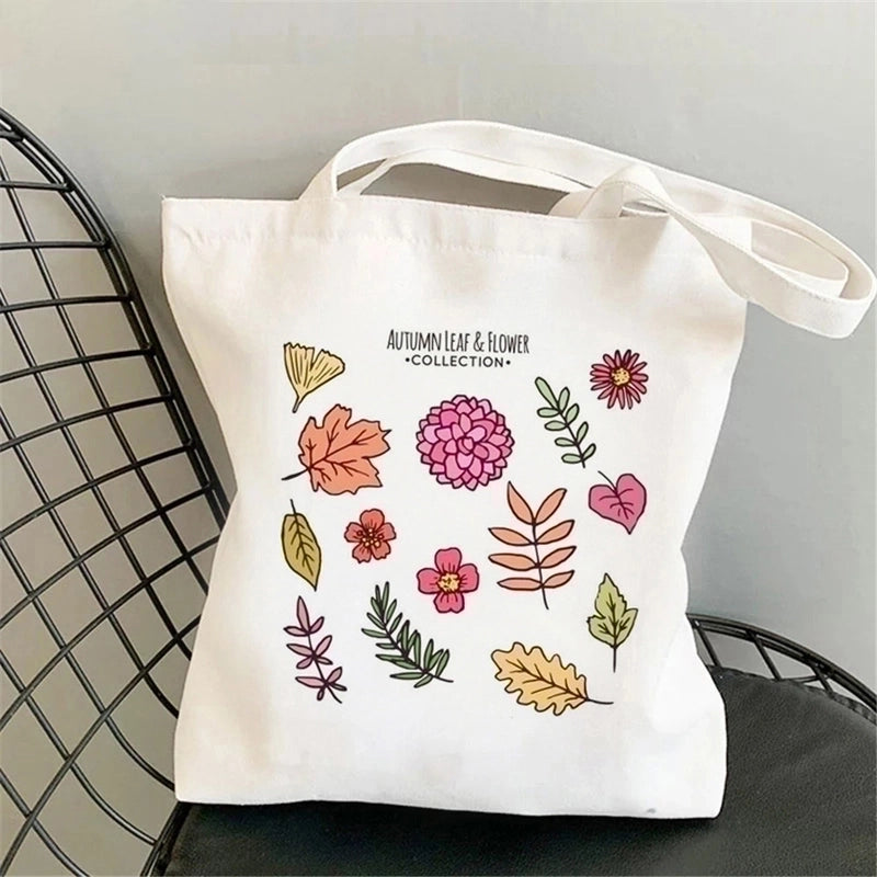 Women's Minimalist Flower Shopping Bags