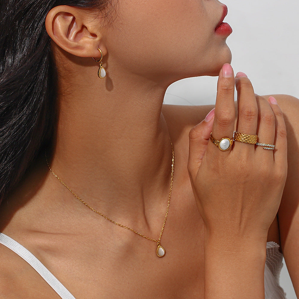 Fashion Geometric Stainless Steel 18K Gold Plated Necklaces