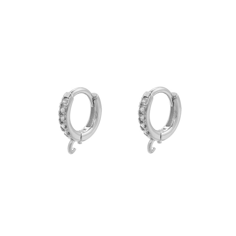 1 Pair Ig Style Minimalist Circle Plating Inlay Copper Zircon 18k Gold Plated Hoop Earrings
