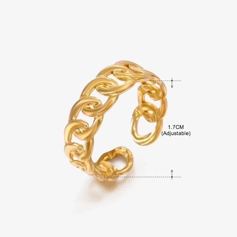 3 Pieces Basic Classic Style Geometric Leaf Stainless Steel Plating Open Rings