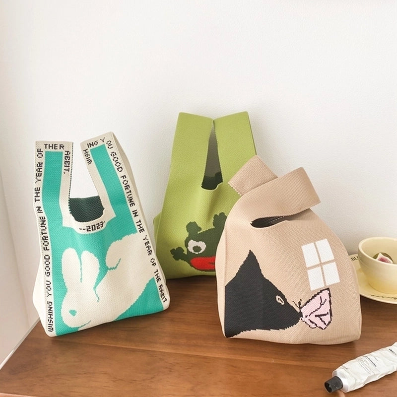 Women's Small All Seasons Polyester Animal Cute Square Open Handbag