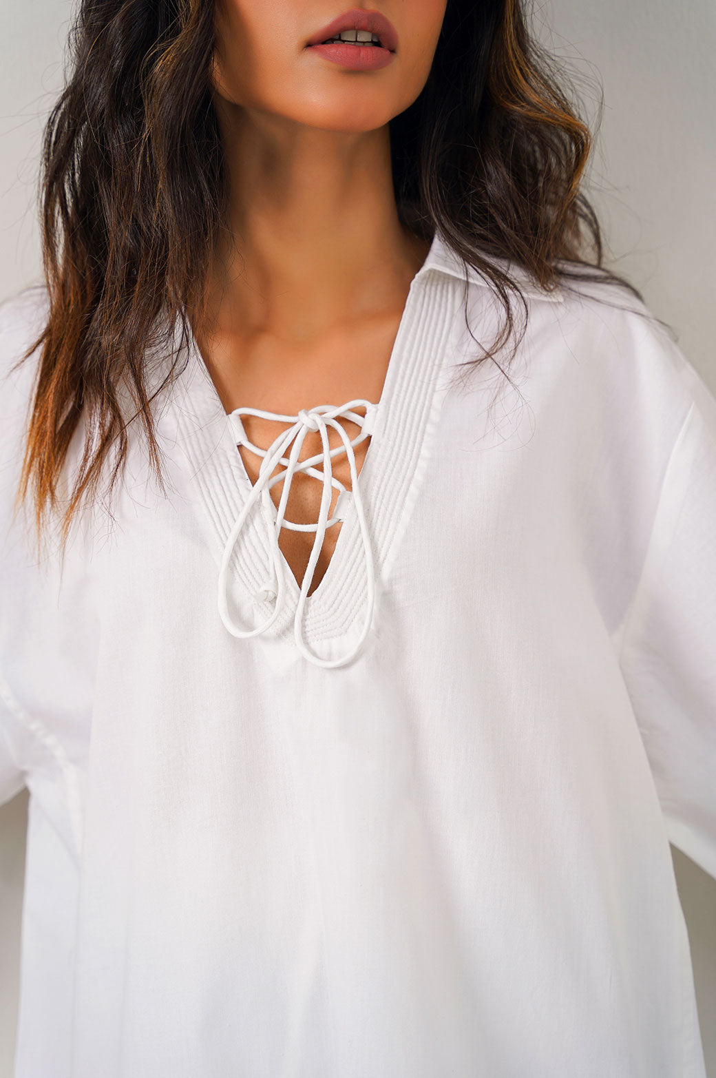 OPENWORK BOHO SHIRT