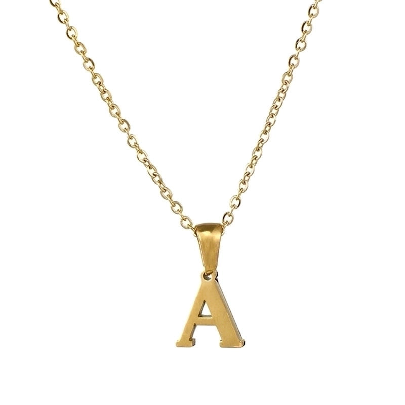 Minimalist Letter Stainless Steel Plating Pendant Necklace