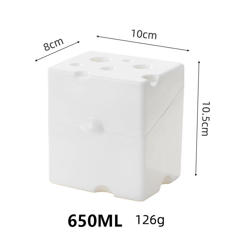 In Stock Kitchen Crisper ABS Flip Cheese Box Refrigerator Crisper Food Snack Packing Cheese Storage Box