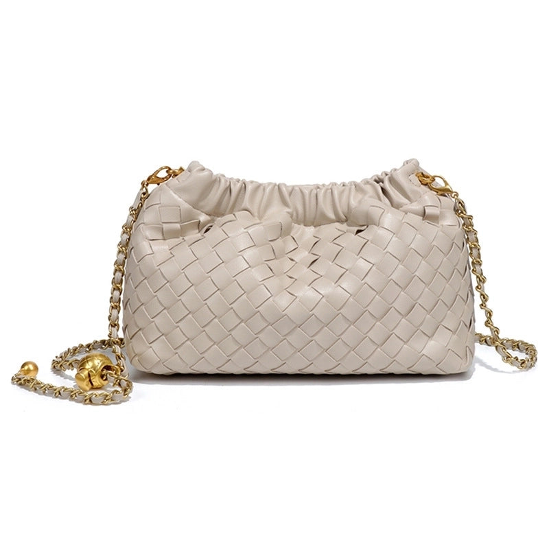 Women's Small All Seasons Pu Leather Solid Color Classic Style Square String Shoulder Bag