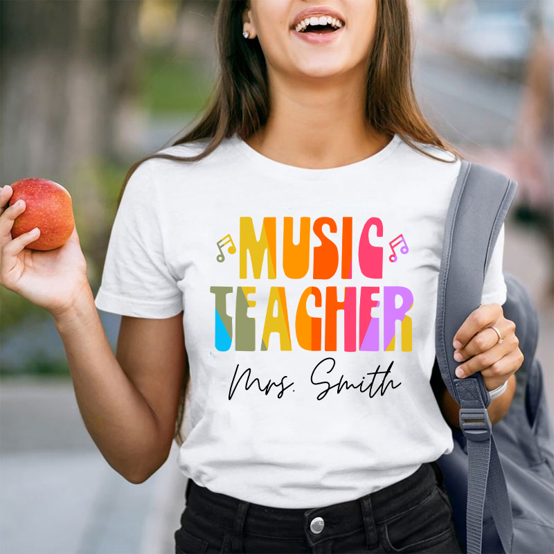 Personalized Music Teacher T-Shirt