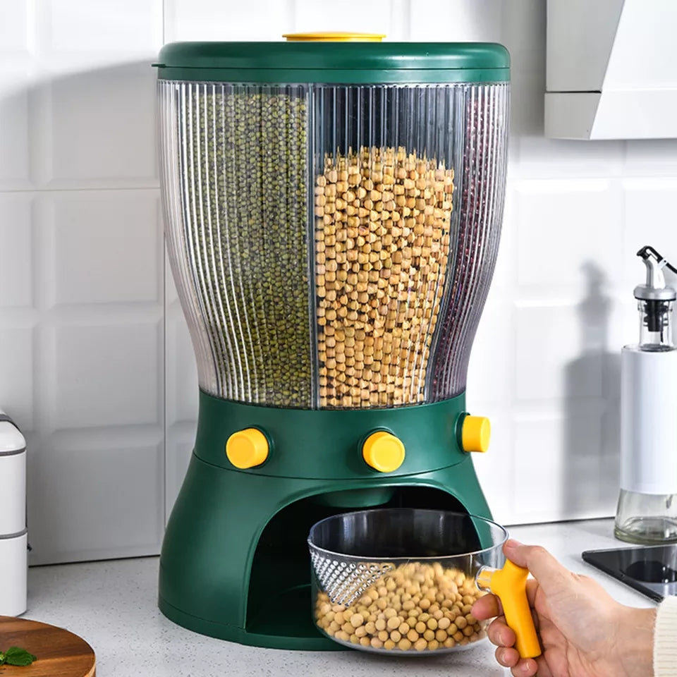 4X PARTITIONS ROTATING CEREAL DISPENSER