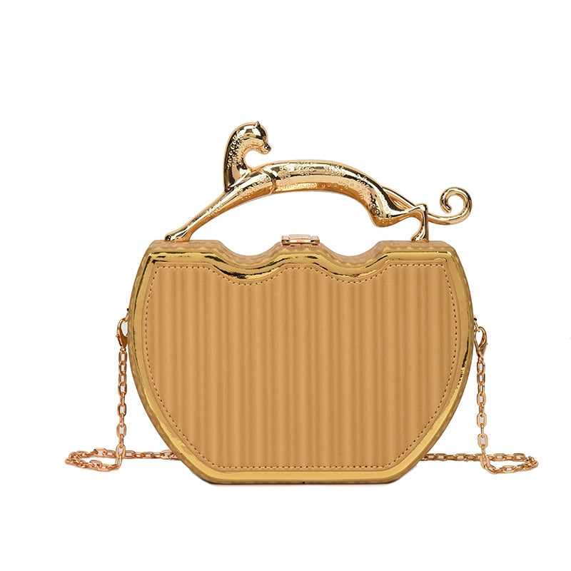 Women's Medium Pu Leather Solid Color Streetwear Lock Clasp Evening Bag