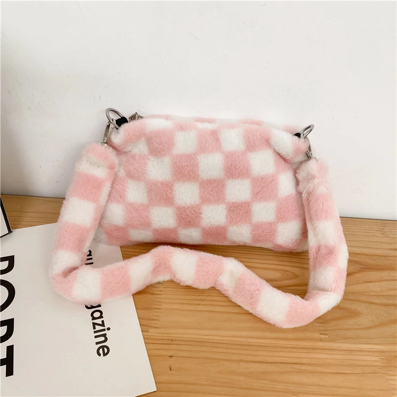 Small Plush Streetwear Square Bag