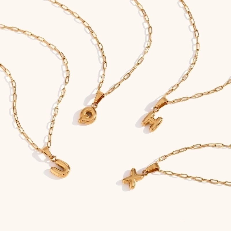 Minimalist Commute Letter Stainless Steel Titanium Steel Plating Gold Plated Pendant Necklace