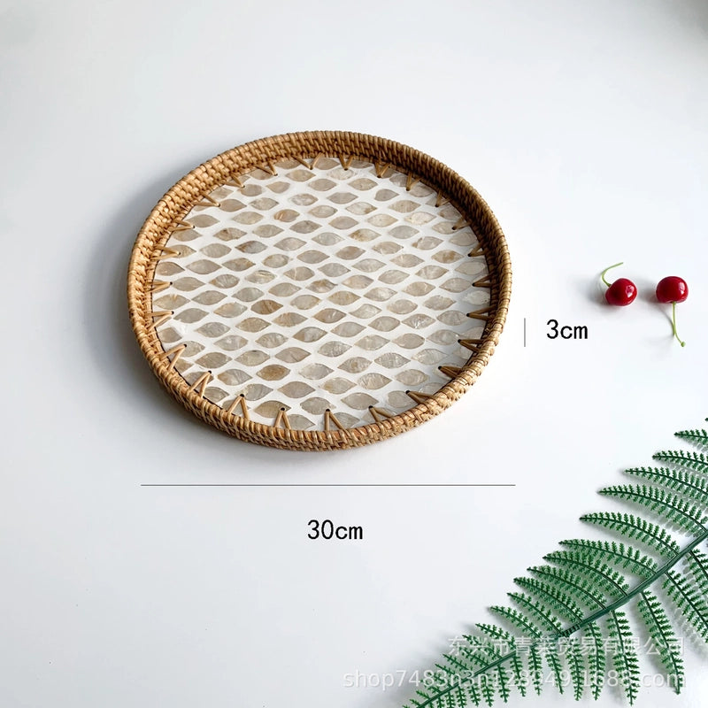 Pastoral Flower Grass Shell Fruit Plate