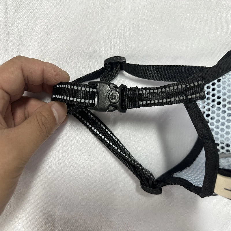 Anti-bite Dog Mouth Cover Mesh Cloth Breathable Anti-barking Anti-mess Eating Pet Mask Large And Small Dog Mouth Cover