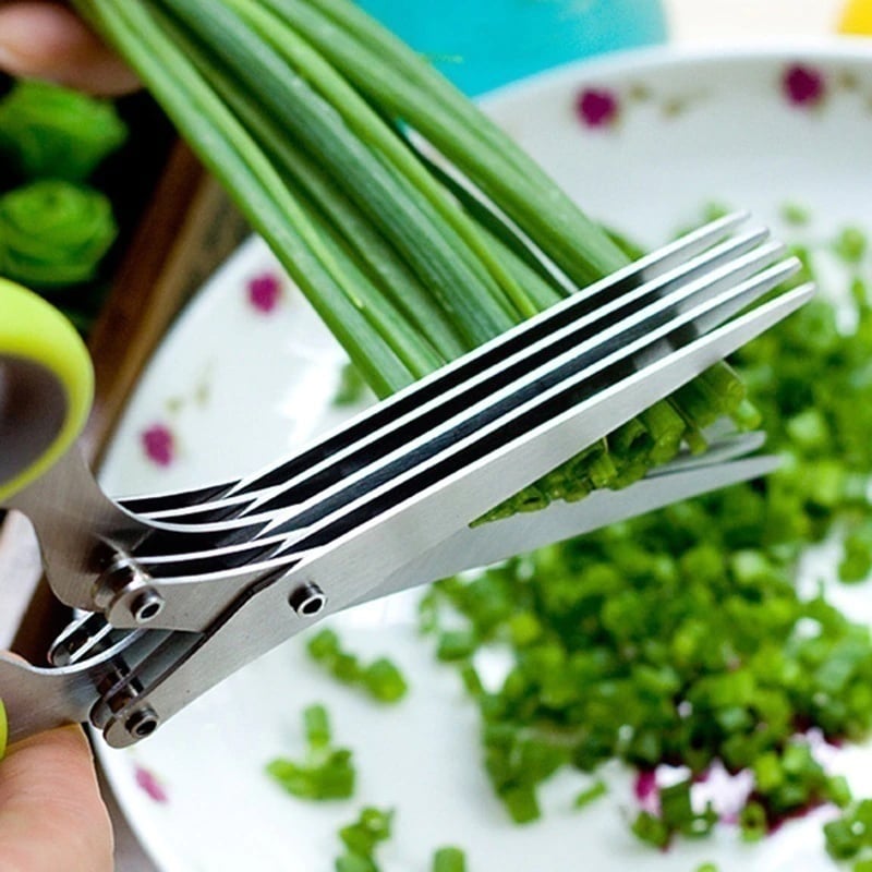 (🔥 49% Off 🔥) 5 Blade Kitchen Salad Scissors