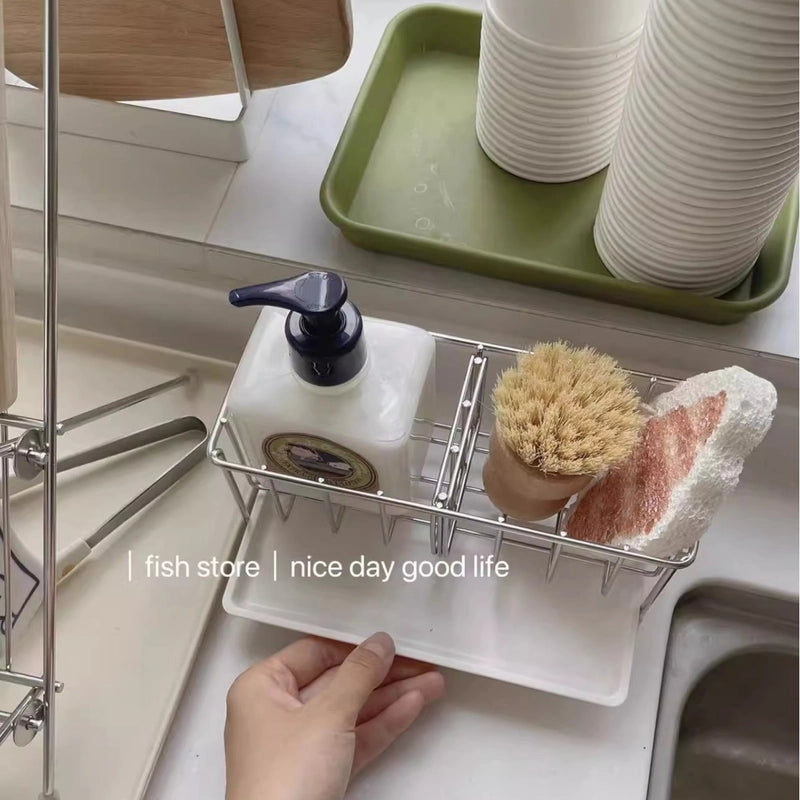 Casual Solid Color Stainless Steel Kitchen Racks