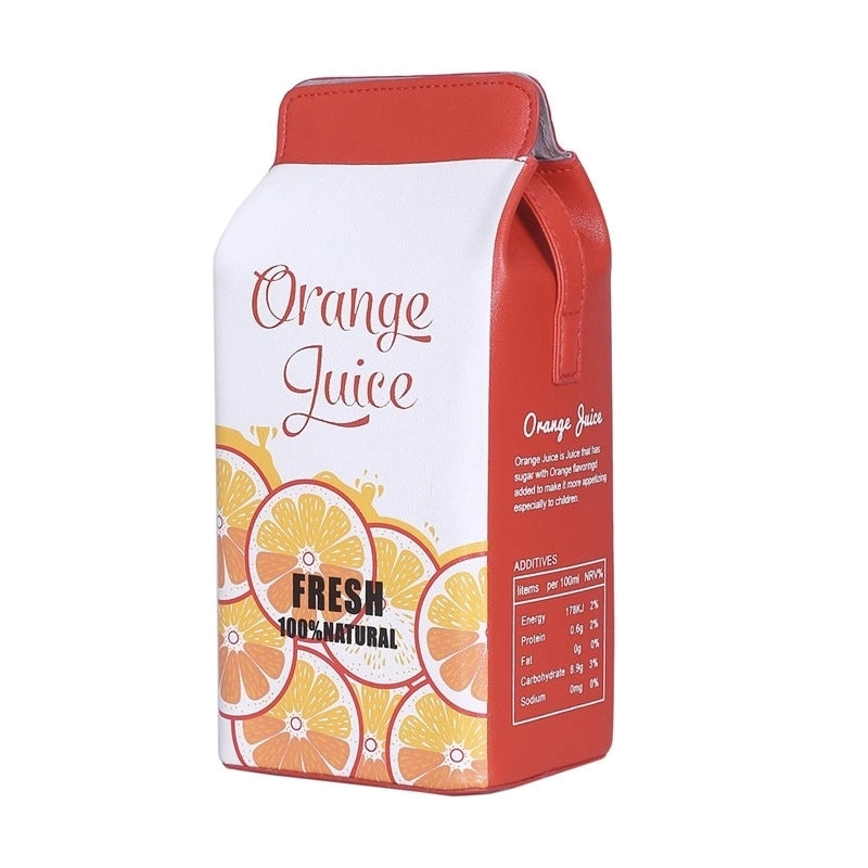 New Trendy Fashion Milk All-match Color Printing  Small Square Bag