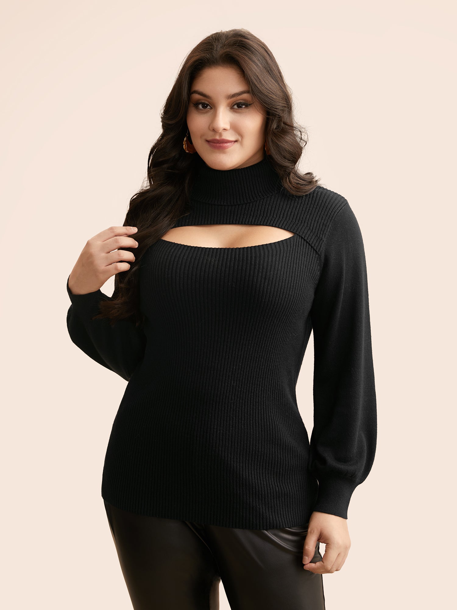 Supersoft Essentials Turtleneck Cut Out Pullover