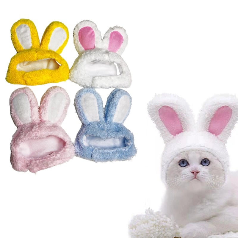 Cat Headgear Cute Rabbit Cross Dress Hat Cat Headwear Easter Rabbit Ears Pet Hat Rabbit Ears