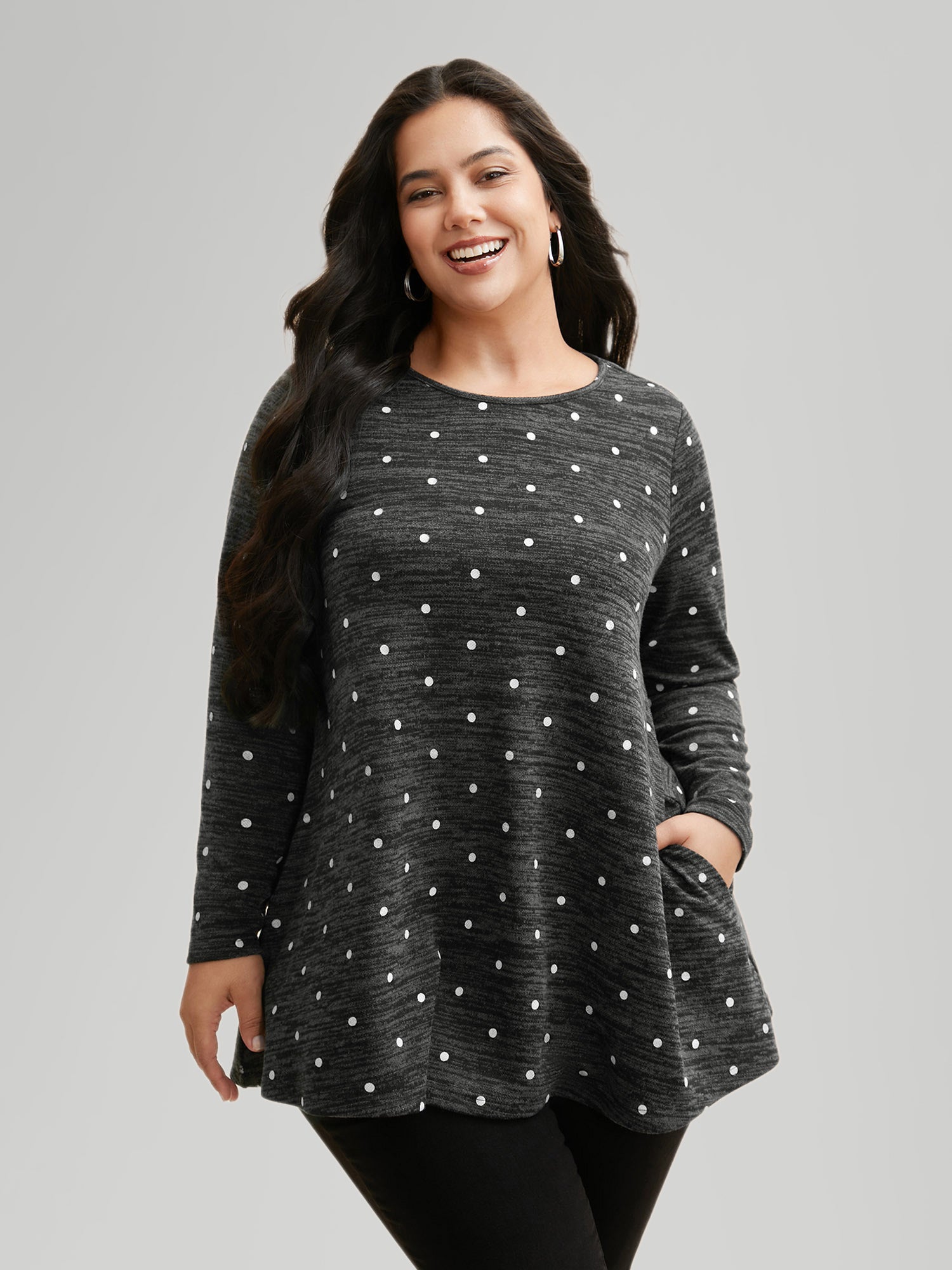 Heather Polka Dot Pocket T-shirt