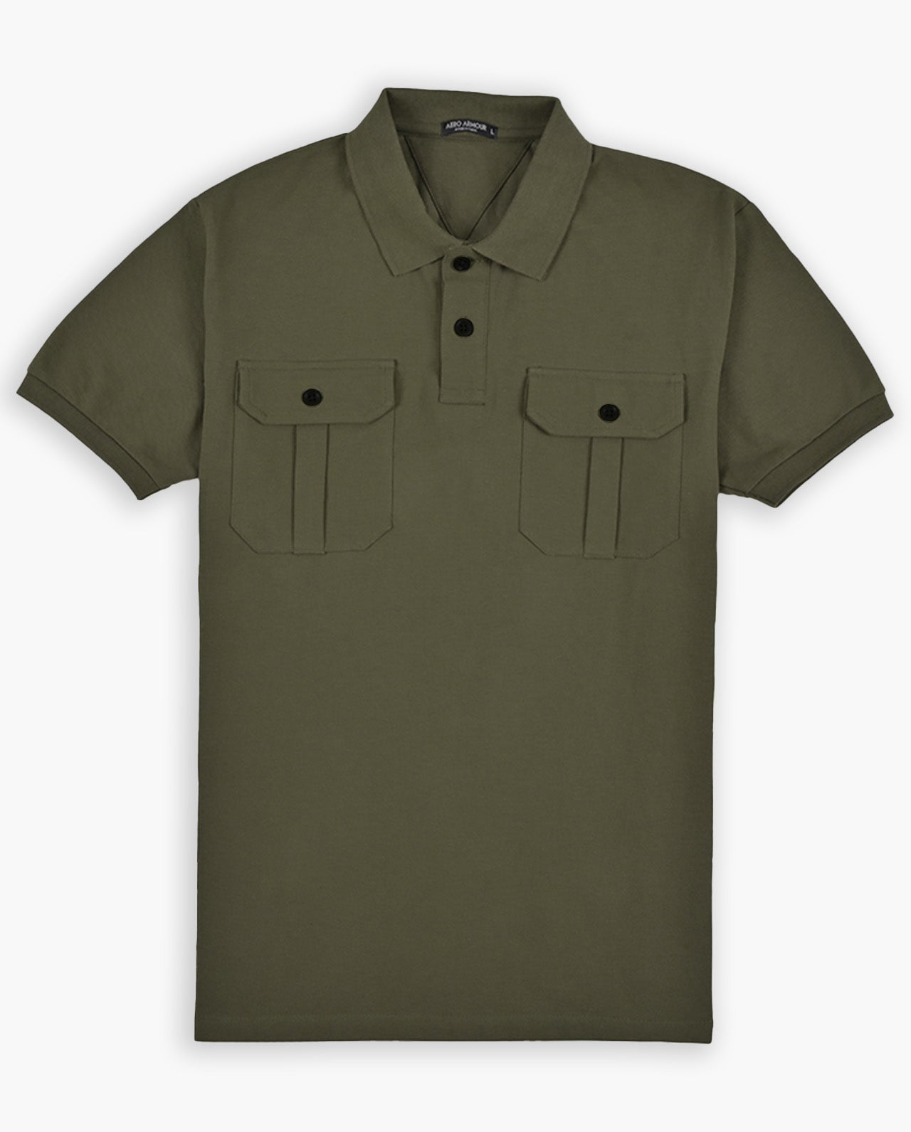 Aero Cargo Olive Green Polo T-Shirt