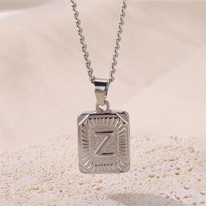 Hip-hop Letter Titanium Steel Plating Gold Plated Pendant Necklace