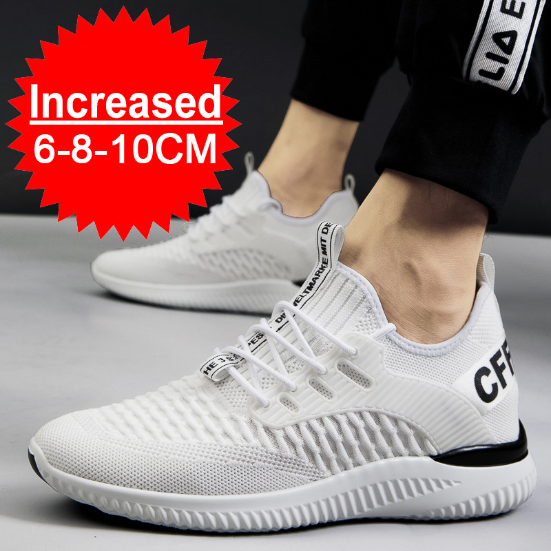 Gptsolvy Men Elevator Shoes Height Increase Sneakers Shoes for Men 10cm Breathable Casual Shoes Invisible Inner Heightening 8cm Men Shoes