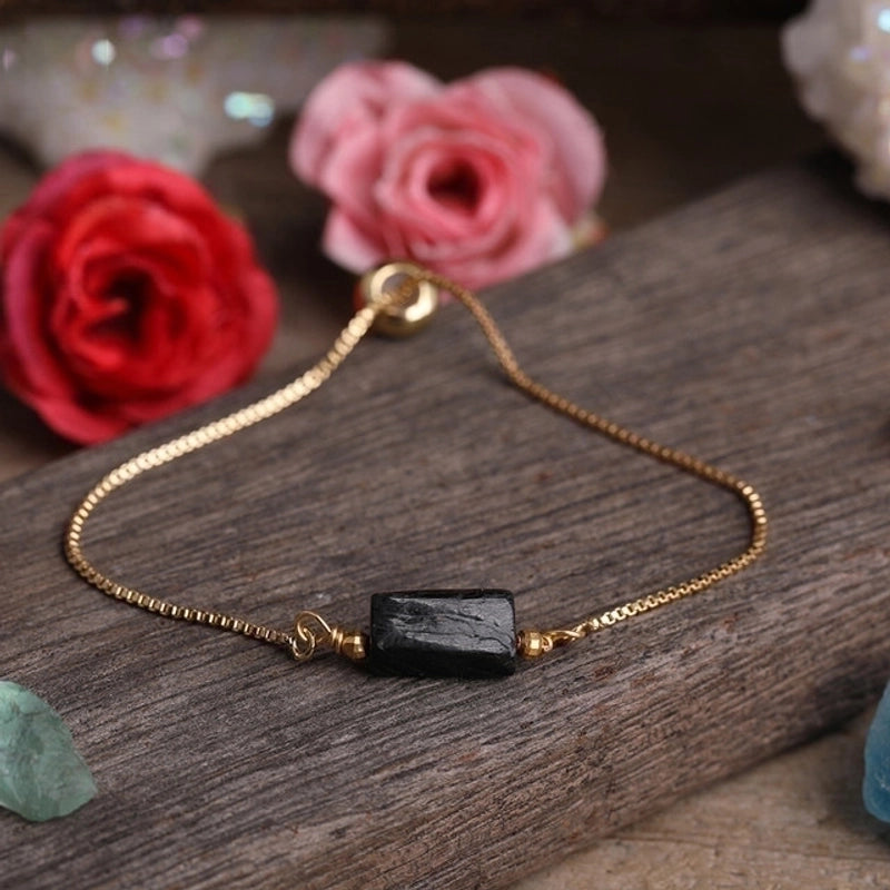 Minimalist Irregular Agate Metal Patchwork Bracelets