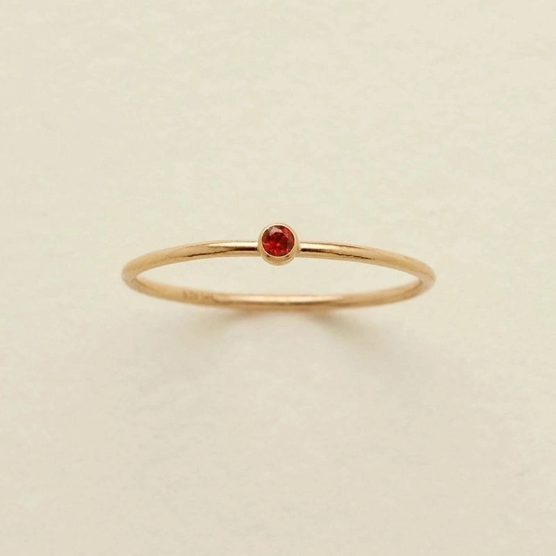 304 Stainless Steel Gold Plated Retro Plating Inlay Solid Color Zircon Rings