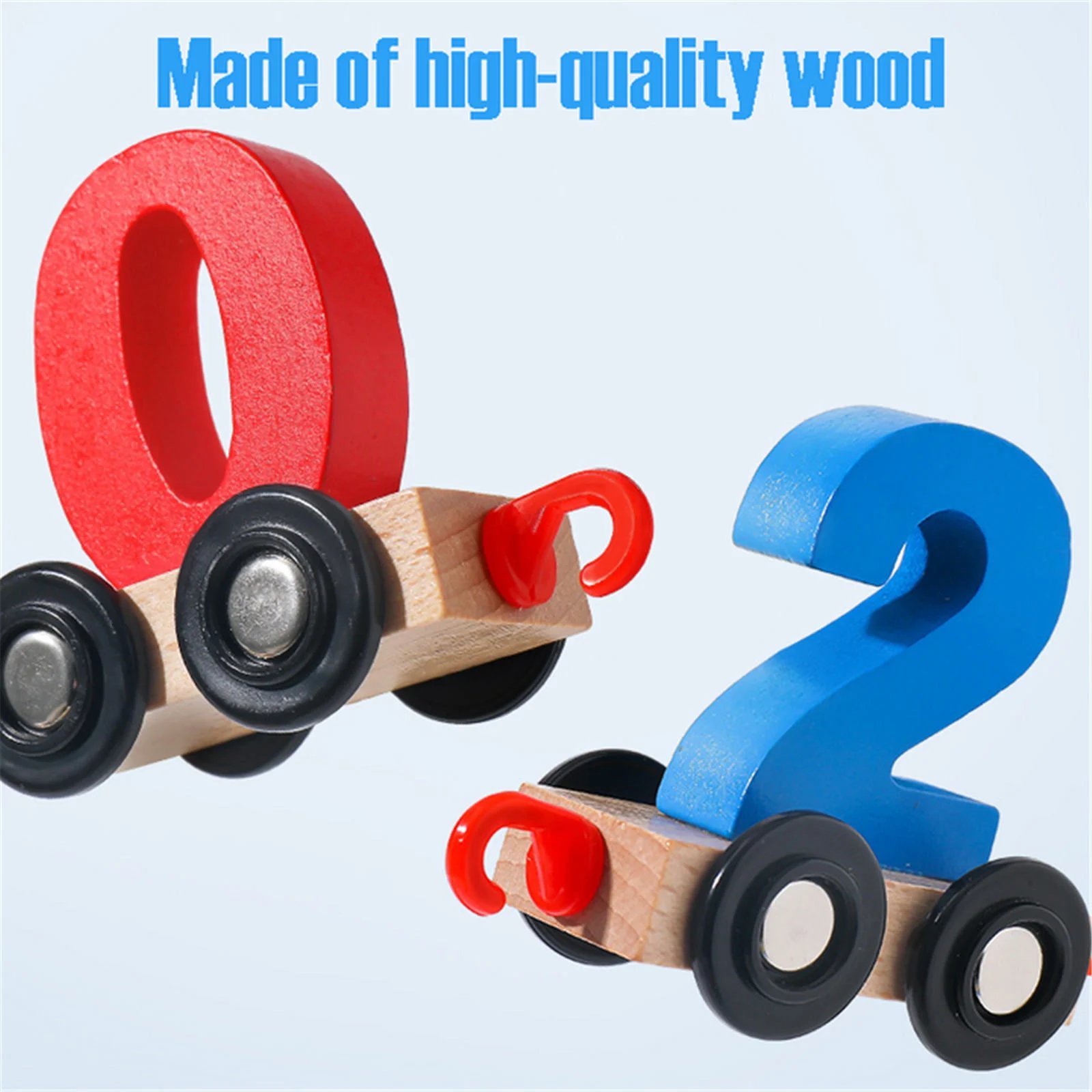 🔥 Numbers And Letters Magnetic Train Puzzle Wooden Toy Car