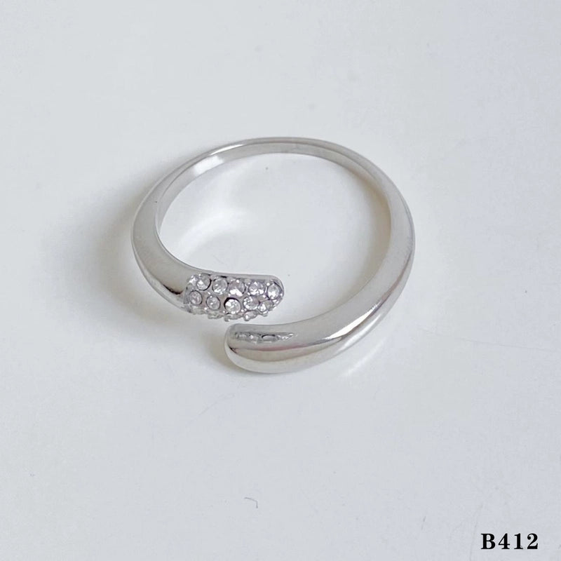 Casual Modern Style Heart Shape Bow Knot 316 Stainless Steel  Shell Diamond 16K Gold Plated White Gold Plated Gold Plated Inlay Stainless Steel Rings