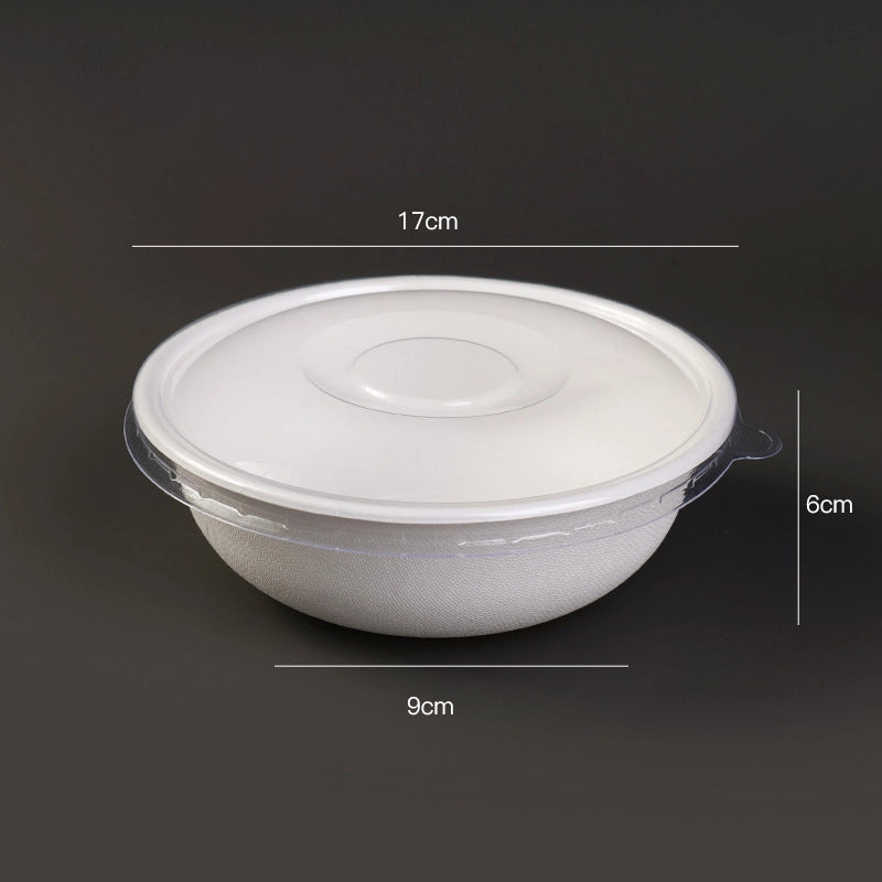 Disposable Paper Bowl Tableware Set Paper Bowl Commercial Household Bowl Degradable Whole Box Disposable Round Bowl