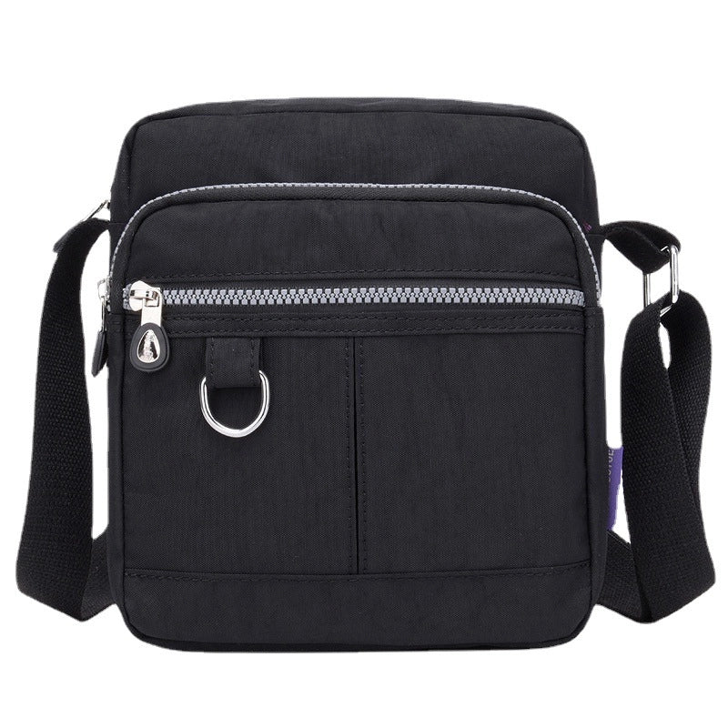 Women's Medium Nylon Solid Color Classic Style Square Zipper Shoulder Bag