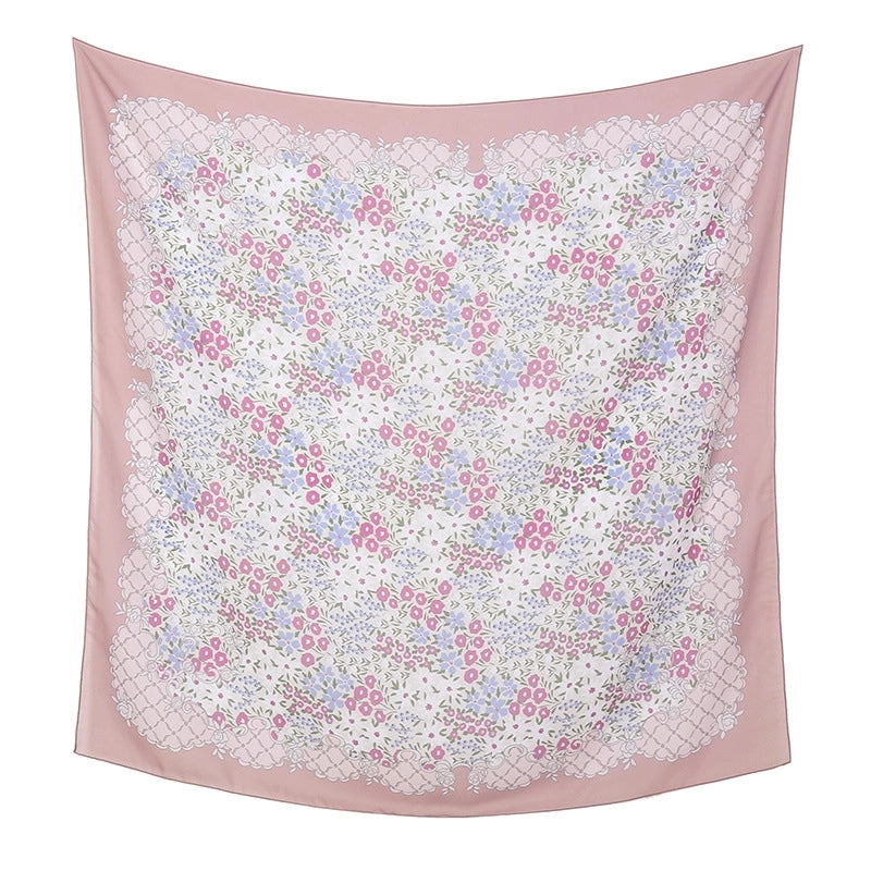 Women's Sweet Flower Polyester Kerchief