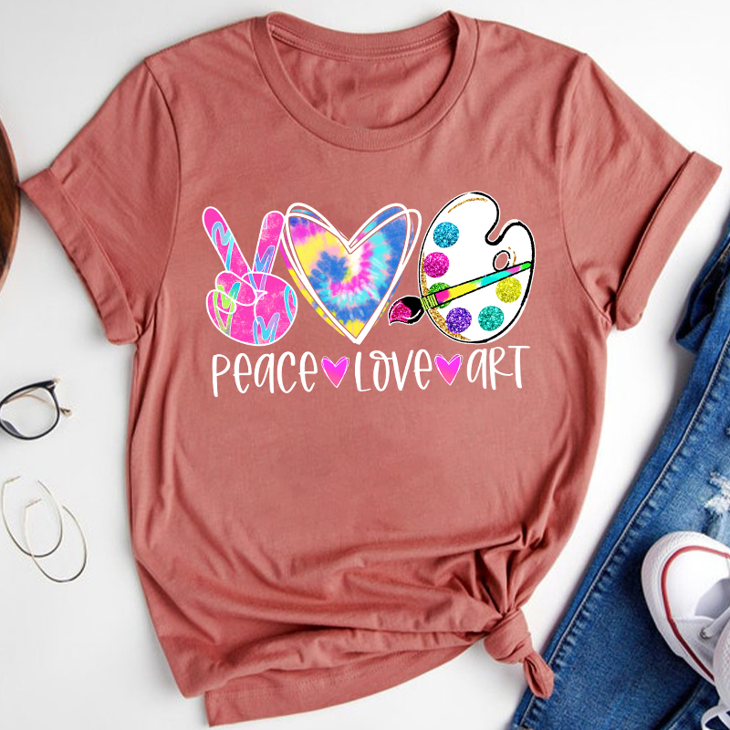 Peace Love And Art Teacher T-Shirt