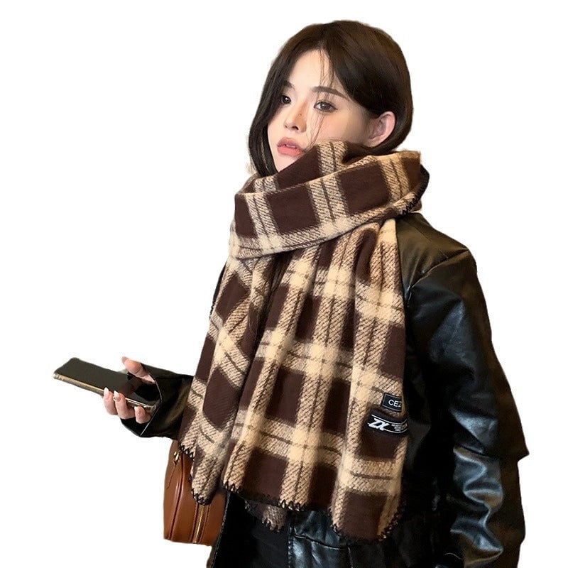 Unisex Vintage Style Classic Style Lattice Polyester Scarf