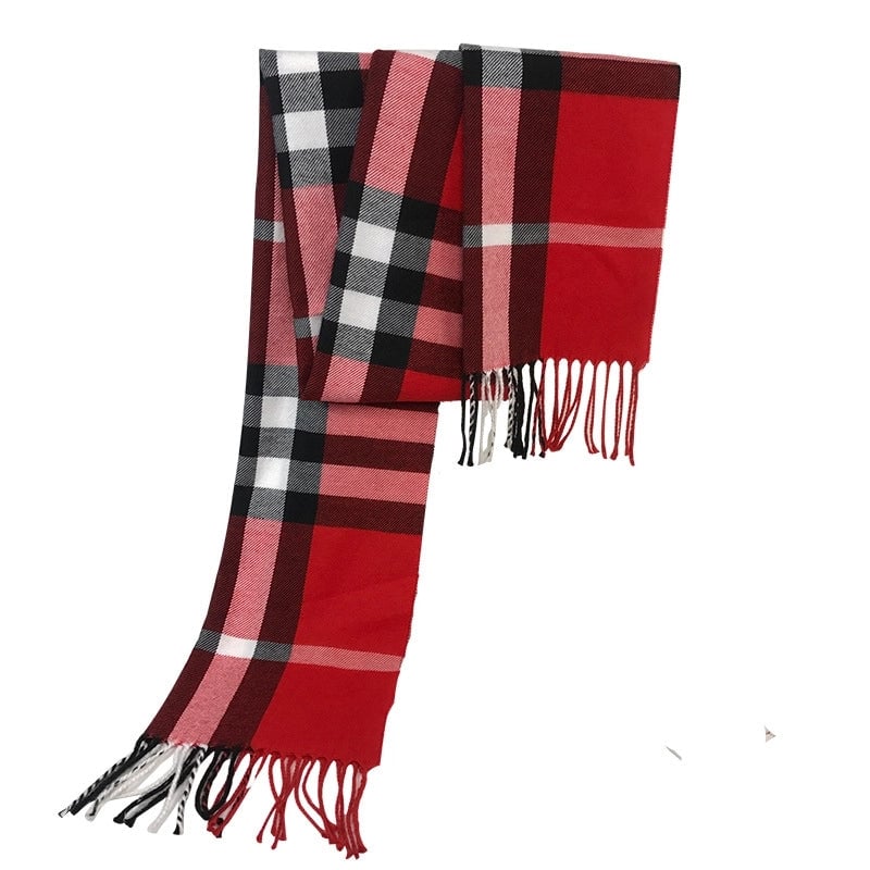 Autumn And Winter New Tassel Men's Scarf Double-sided Cashmere Scarf Long Tassel Warm Lovers Scarf