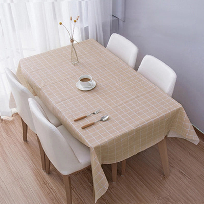 Plaid Tablecloth Waterproof Anti-scald And Oil-proof Household Rectangular Small Fresh Disposable Tablecloth  Coffee Table Tablecloth