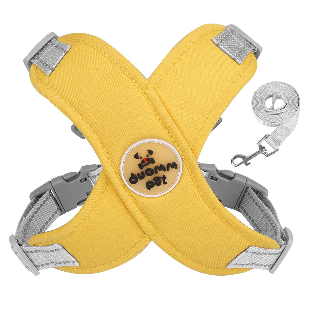 Breathable Crossed Dog Harness Leash