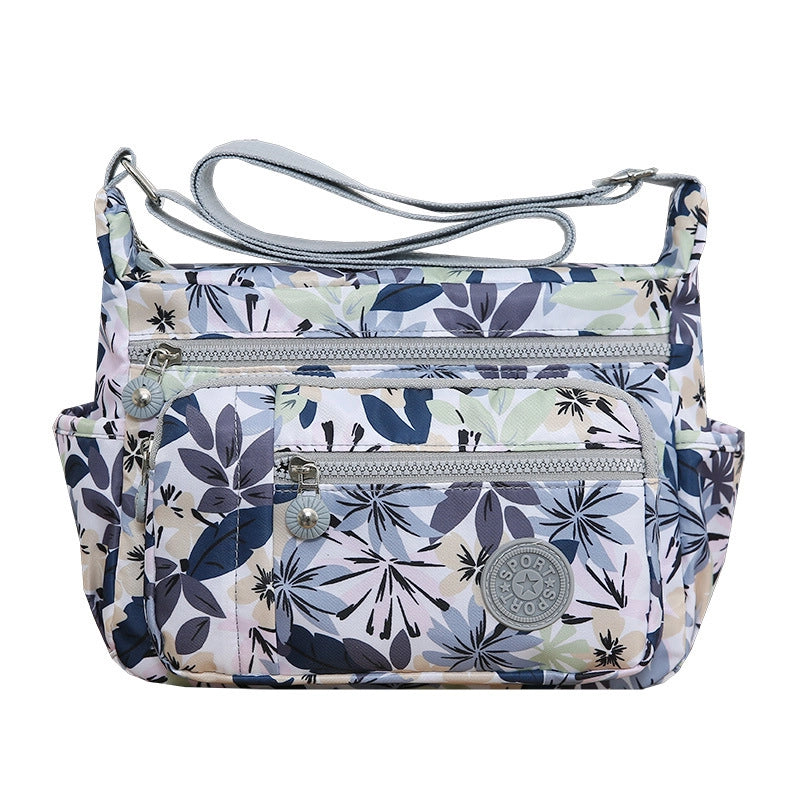 Women's Oxford Cloth Printing Vintage Style Square Zipper Crossbody Bag