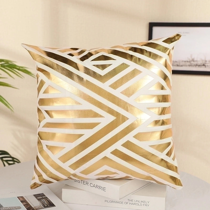 Classical Letter Short Plush Pillow Cases
