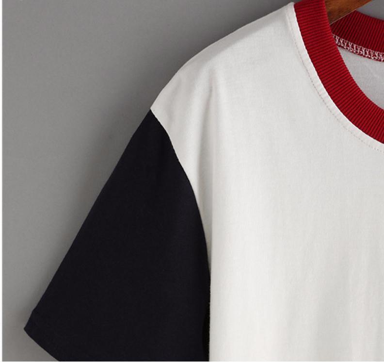 Womens Simple Crop Cotton Tee