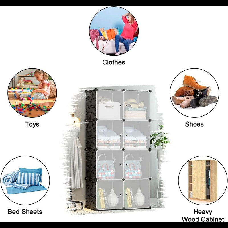 2 Column 9 Layer 8 Door Shoe Rack. Dust proof Shoe Cabinet with Door