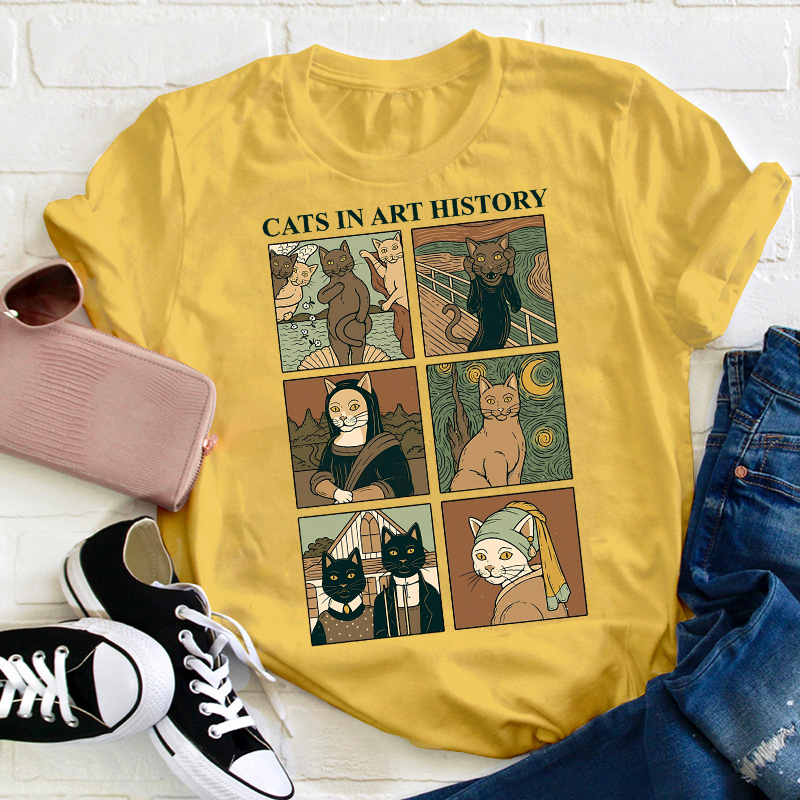 Cat In Art History Teacher T-Shirt