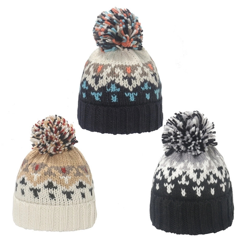 Women's Elegant Basic Color Block Eaveless Wool Cap