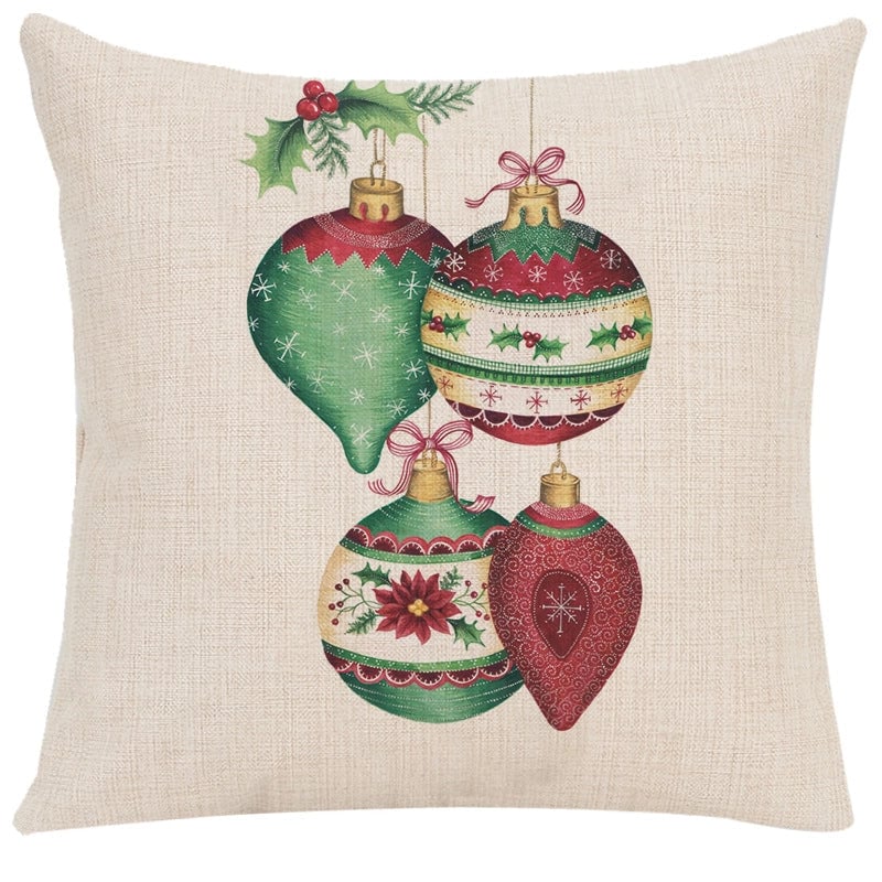 Cute Santa Claus Letter Chemical Fiber Pillow Cases