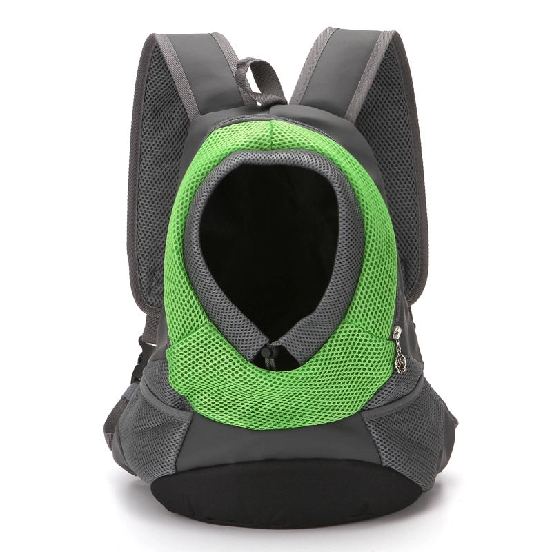 Minimalist Pu Leather Canvas Net Color Block Pets Backpack