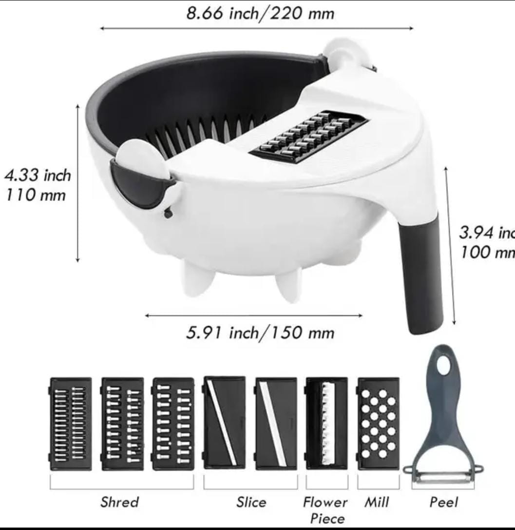 MULTIFUNCTIONAL 9 IN 1 VEGETABLE CUTTER