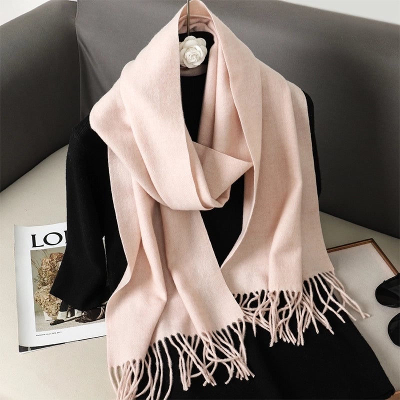Women's Elegant Solid Color Imitation Cashmere Scarf